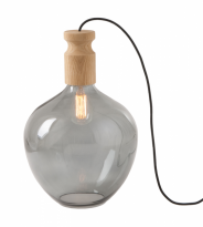  - Flam & Luce Bottle MM Tafellamp Gefumeerd Glas H:49cm